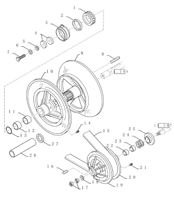 919739 - Ремень вариатора привода вентилятора выдува 1903мм (фиксир. стан решетный) CX8